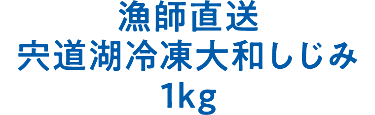 漁師直送 宍道湖冷凍大和しじみ 1kg