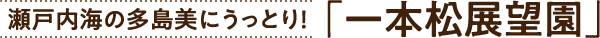 瀬戸内海の多島美にうっとり！「一本松展望園」